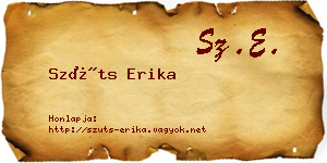 Szüts Erika névjegykártya