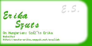 erika szuts business card